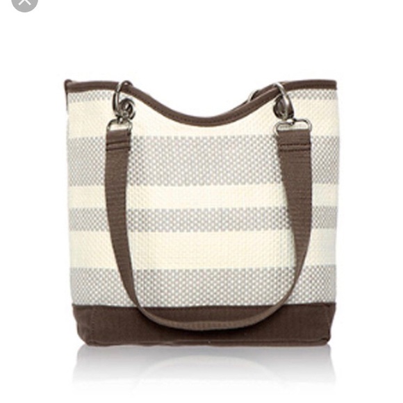 thirty-one gifts Handbags - Canvas crew mini straw stripe thirty-one gifts
